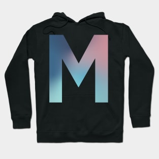 Gradient Letter M Initial Alphabet Hoodie